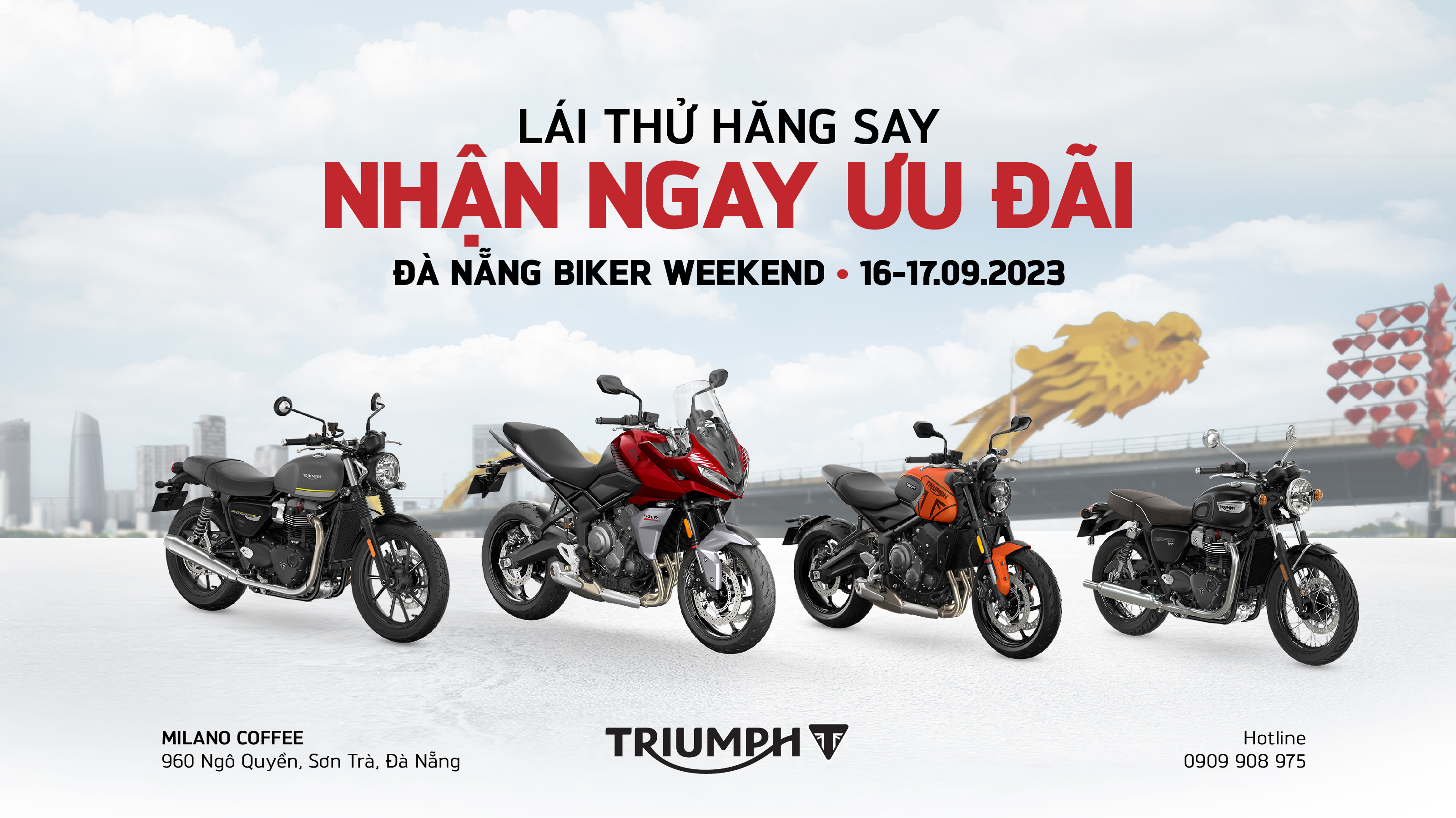 Đà Nẵng Biker Weekend | Giao lưu, trải nghiệm lái thử những mẫu xe Anh Quốc thanh lịch, mạnh mẽ| 16-17/09/2023