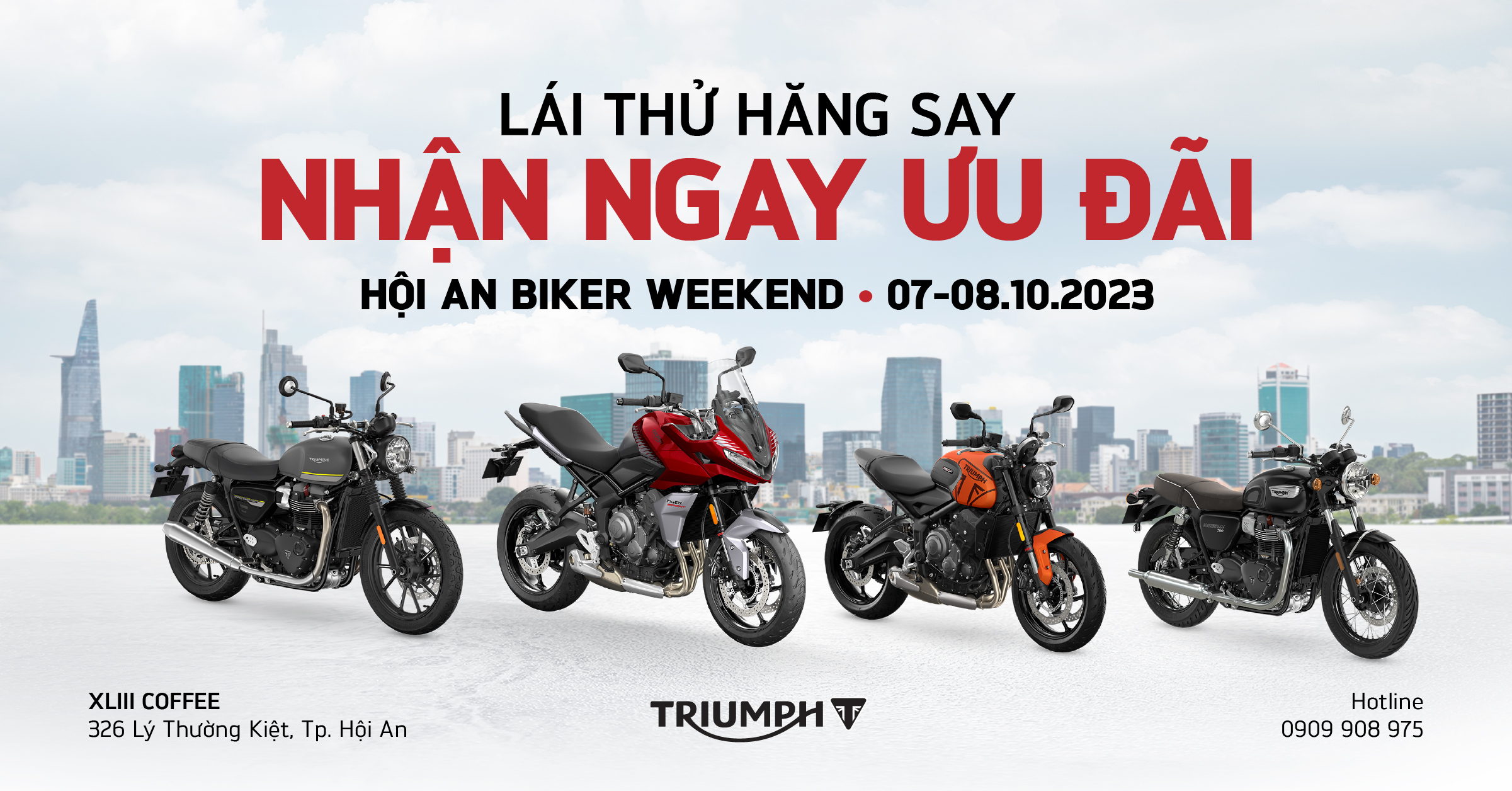 Hội An Biker Weekend | Trải nghiệm lái thử Triumph Motorcycles và nhận ngay ưu đãi cực khủng.