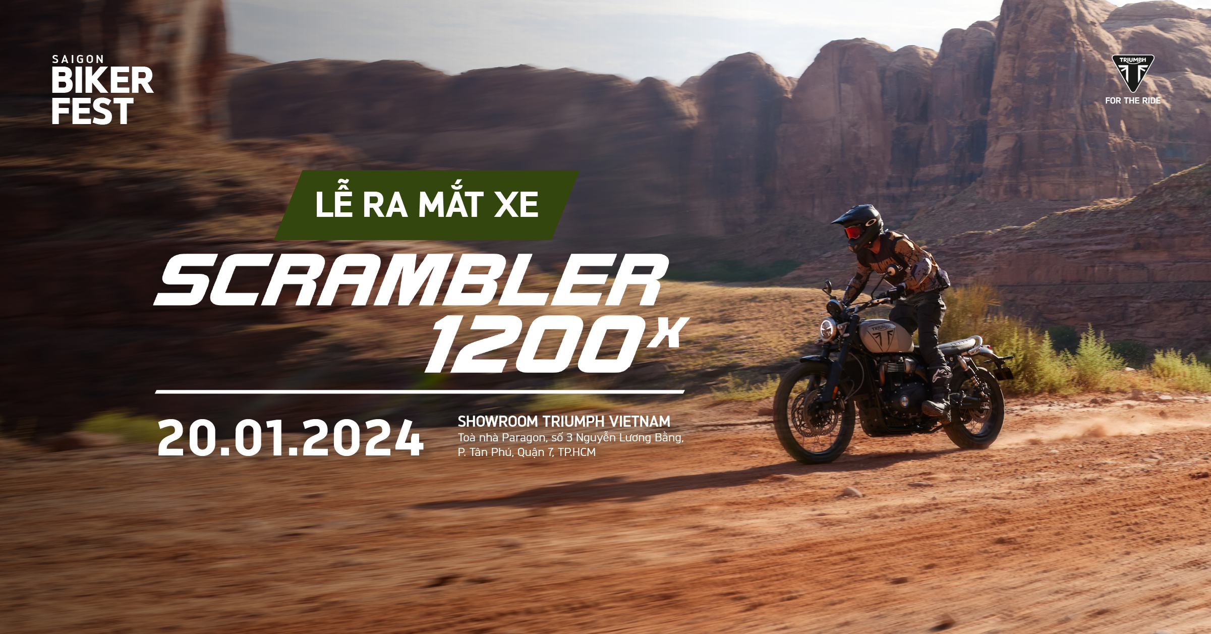 Saigon Biker Fest 20-21/01: Chính thức ra mắt Scrambler 1200 X 2024.