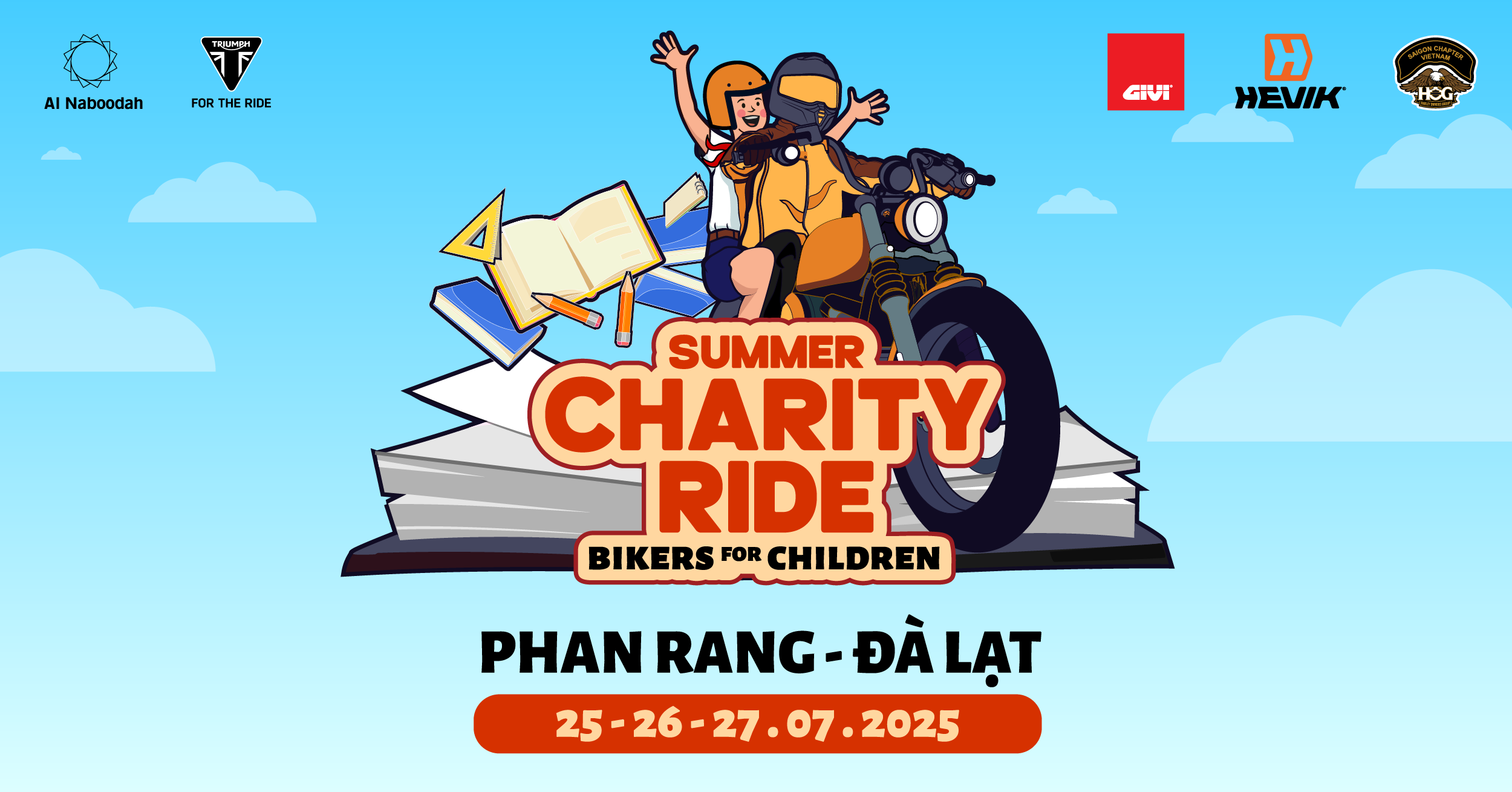 Summer Charity Ride 25-27.07 | Phan Rang - Đà Lạt Trao gửi yêu thương – Tiếp bước đến trường